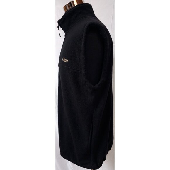 Rocky Men's Large Black Fleece Full Zip Pockets Embroidered Logo Jacket Vest - Picture 5 of 13